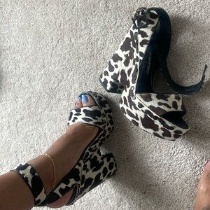 Tom Ford Cow Print Wedges Size 39